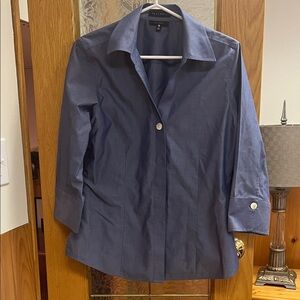 Foxcroft Blue Non-Iron Blouse